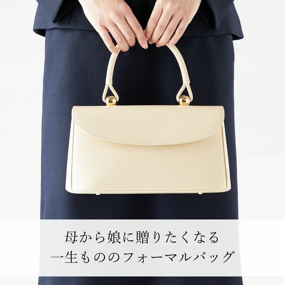 最終値引き　HAMANOのロイヤルフォーマルバッグ(白) 濱野皮革工藝 HAMANO】皇室御用達 ロイヤルスタンド フォーマル
