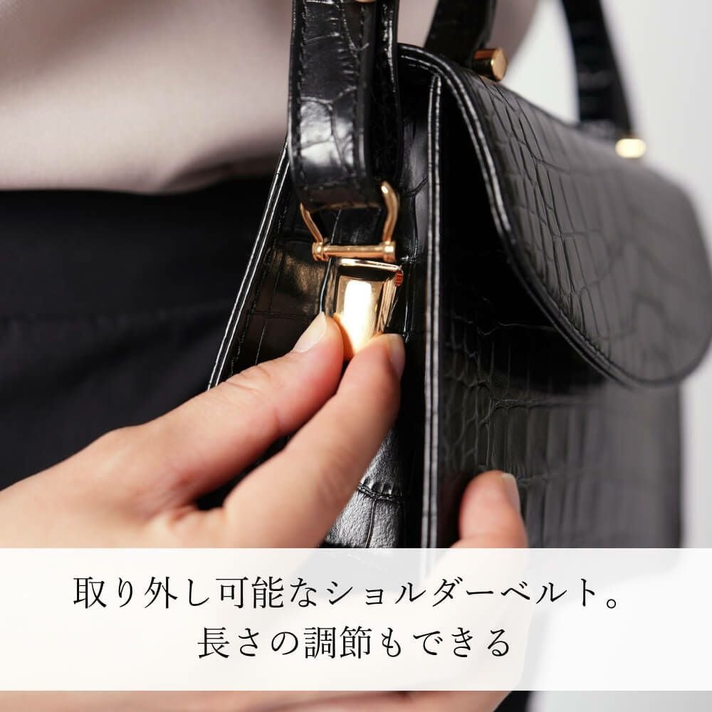 濱野皮革工藝 HAMANO】皇室御用達 プティ・フォルムクロコ DUE