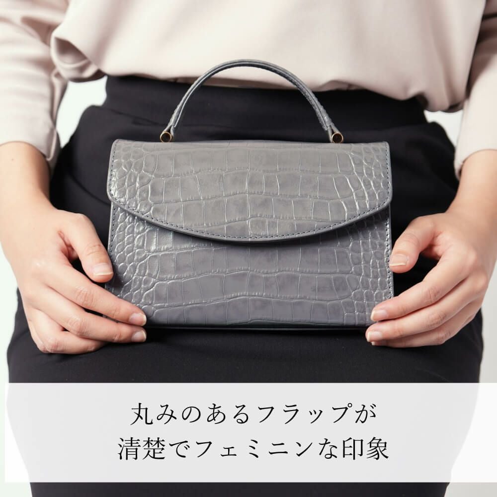 濱野皮革工藝 HAMANO】皇室御用達 プティ・フォルムクロコ DUE