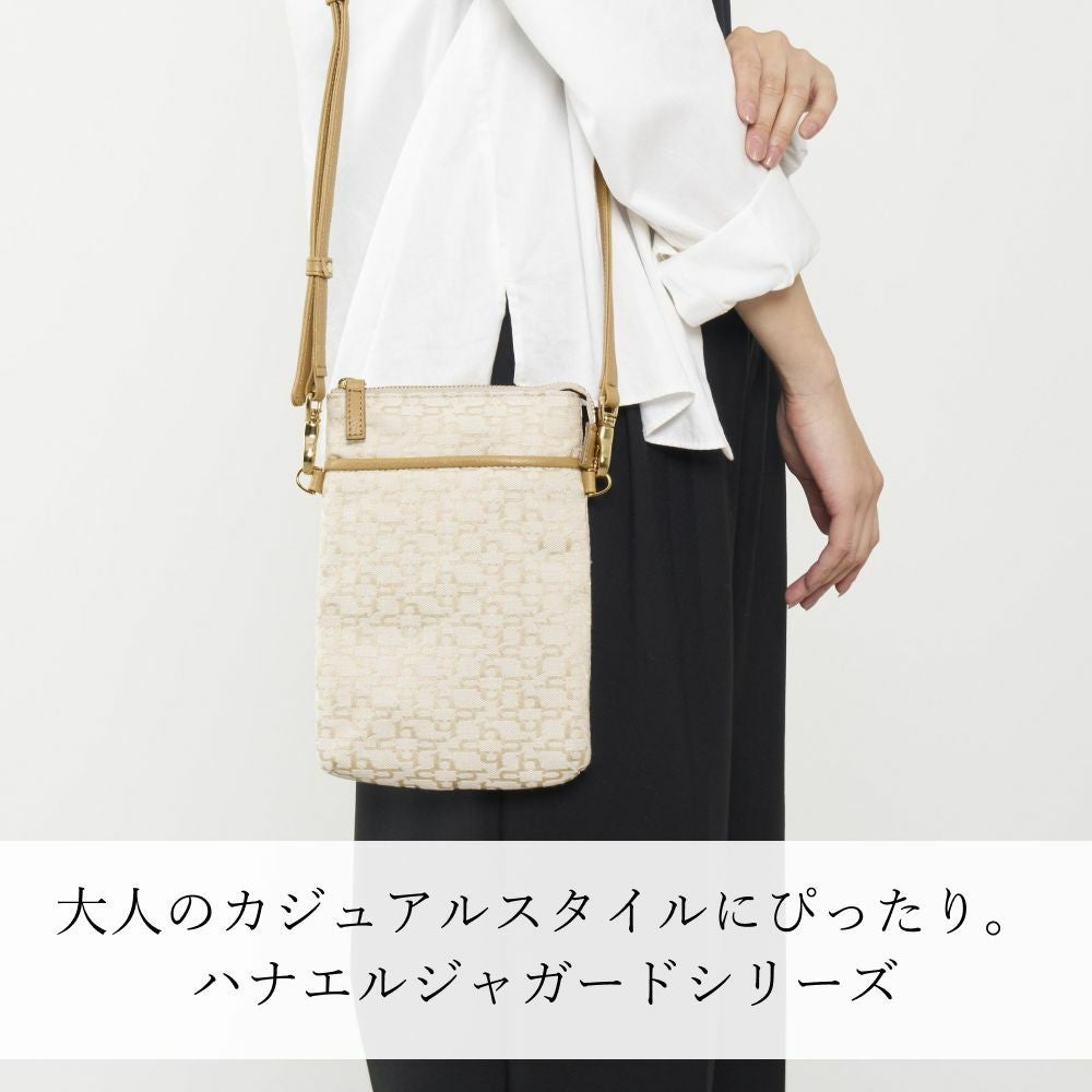 濱野皮革工藝 HAMANO】皇室御用達 ハナエルジャガードショルダー