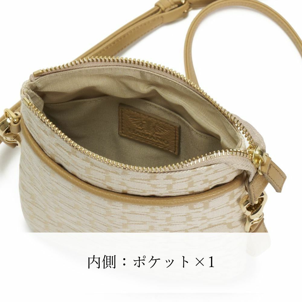 濱野皮革工藝 HAMANO】皇室御用達 ハナエルジャガードショルダー