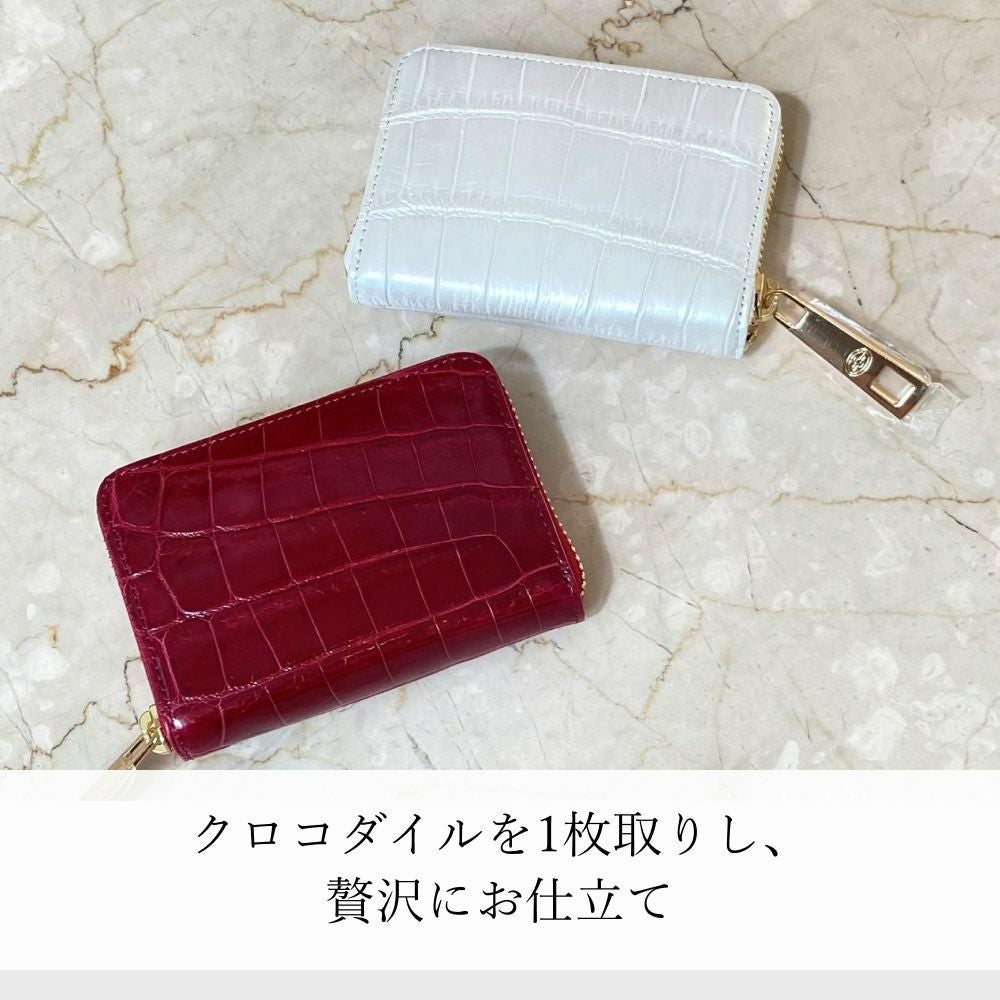 濱野皮革工藝 HAMANO】皇室御用達 クロコダイルウォレット ミニ