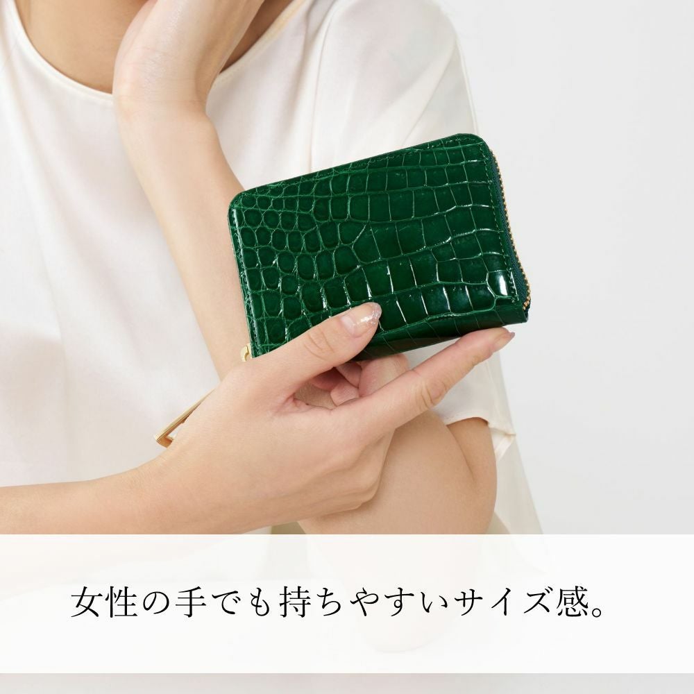 濱野皮革工藝 HAMANO】皇室御用達 クロコダイルウォレット ミニ