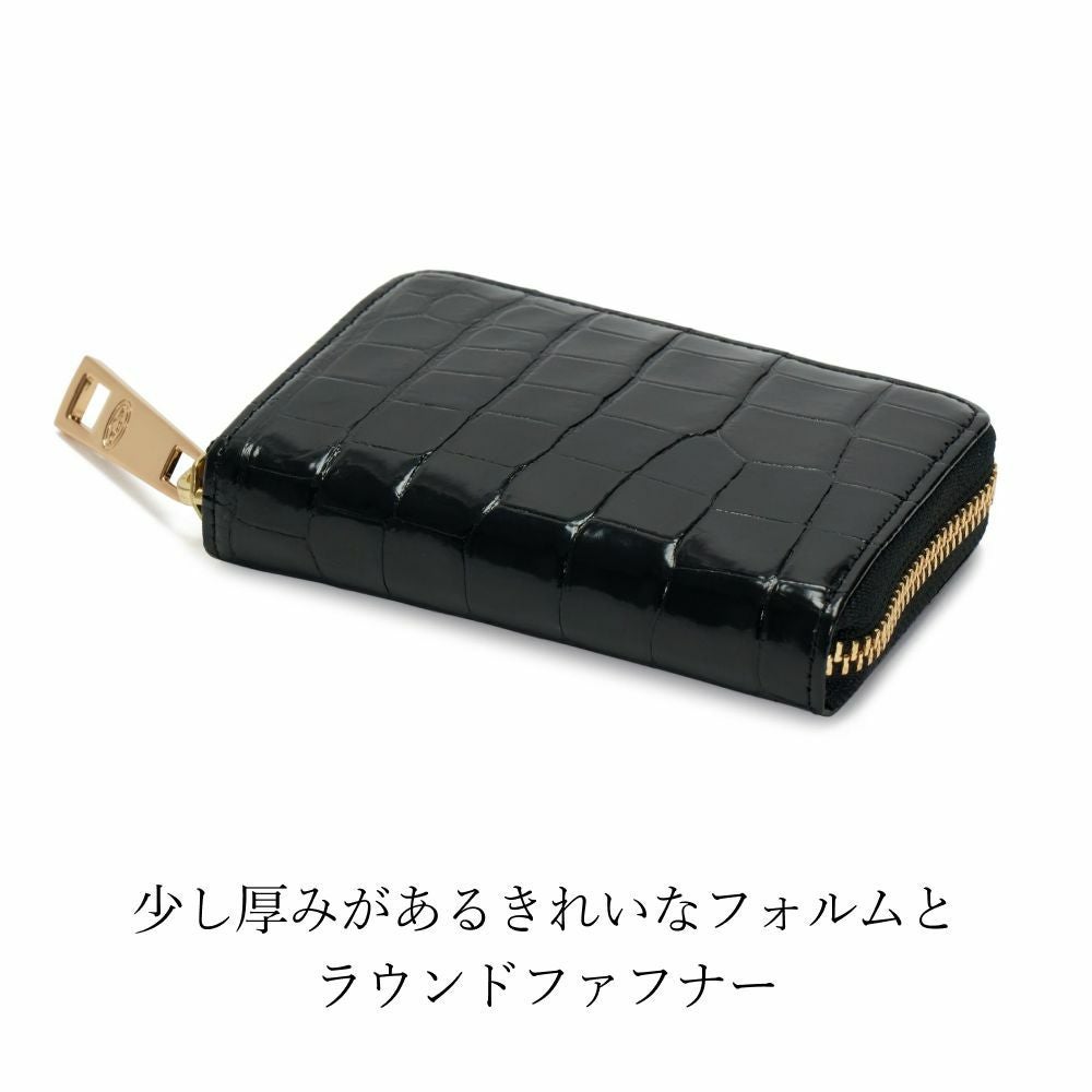HAMANO ハマノ 折財布 二つ折り クロコ ブラック ハマノ HAMANO 傳濱野 カメリアウォレット 二つ折り財布 ステッチ
