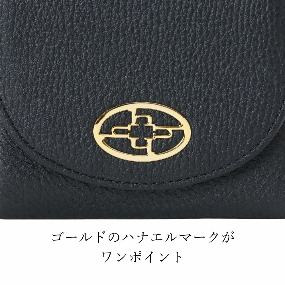 濱野皮革工藝 HAMANO】皇室御用達 ハナエルがま口 三つ折り財布